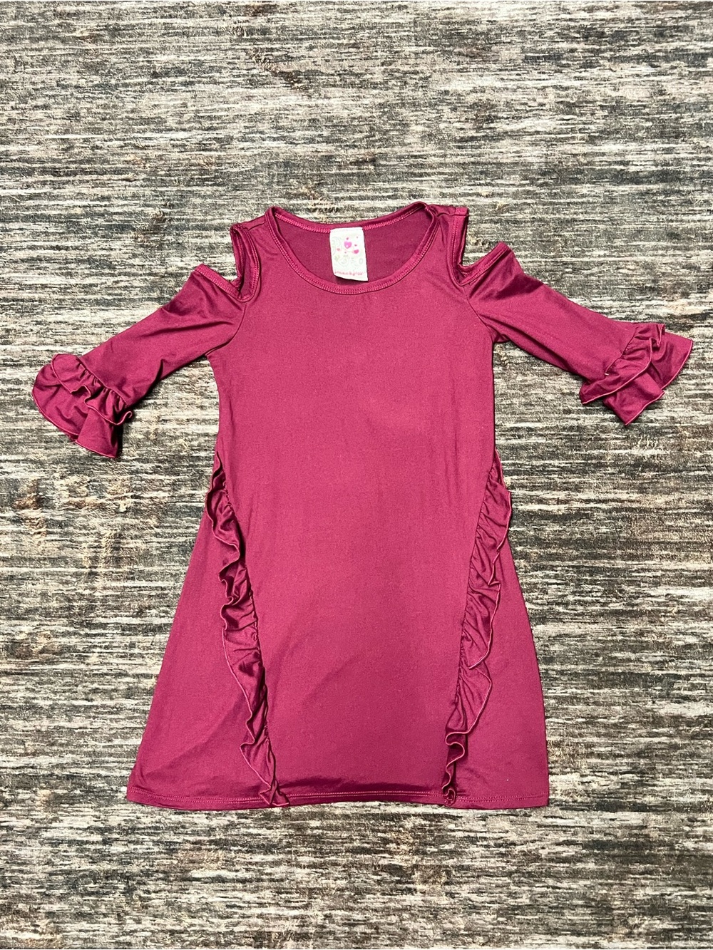 Girls' Cold-Shoulder Ruffle Dress